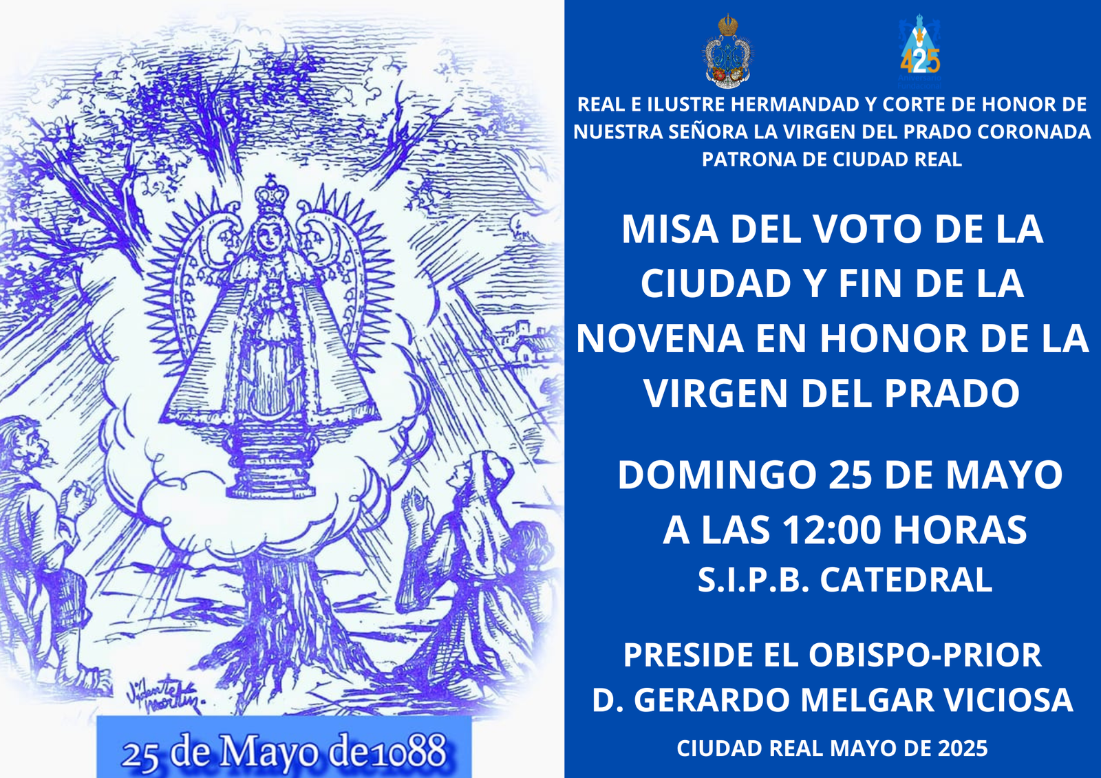 LA MISA DEL VOTO EN IMÁGENES EN LA PÁGINA “DIÓCESIS DE CIUDAD REAL”