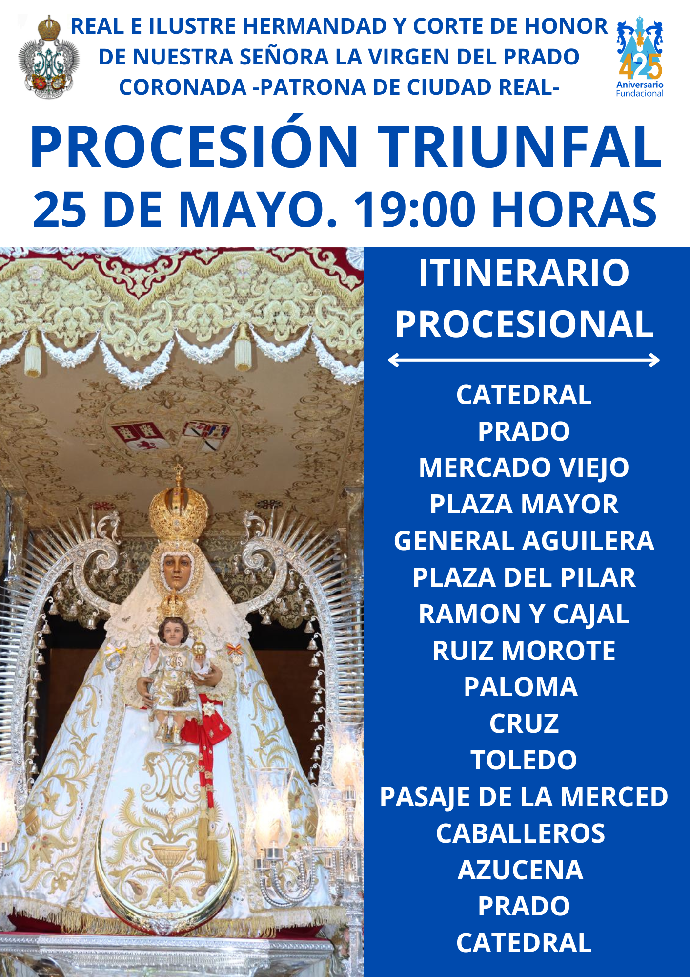 LA PROCESIÓN EXTRAORDINARIA DE LA VIRGEN DEL PRADO EN IMÁGENES EN LA PÁGINA “DIÓCESIS DE CIUDAD REAL”