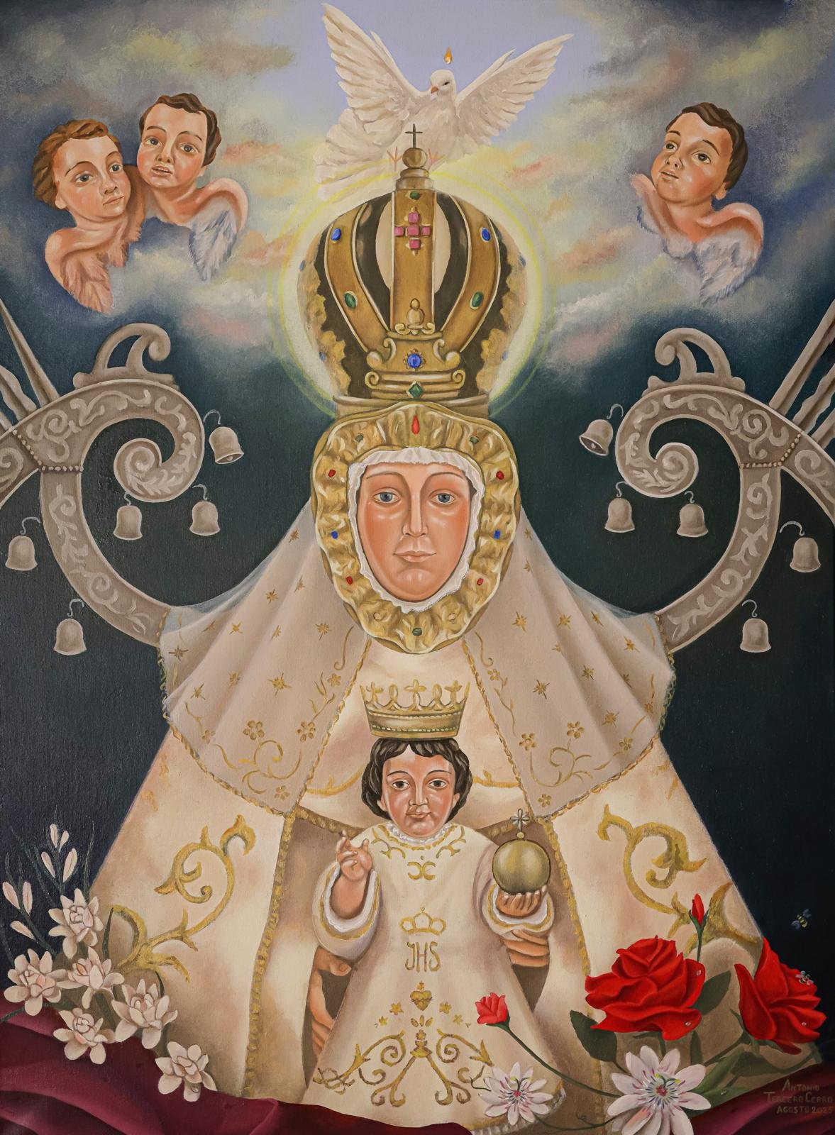 ANTONIO TERCERO CERRO PINTA EL CARTEL DE “LOS DÍAS DE LA VIRGEN” DE LA HERMANDAD DE LA PATRONA DE CIUDAD REAL