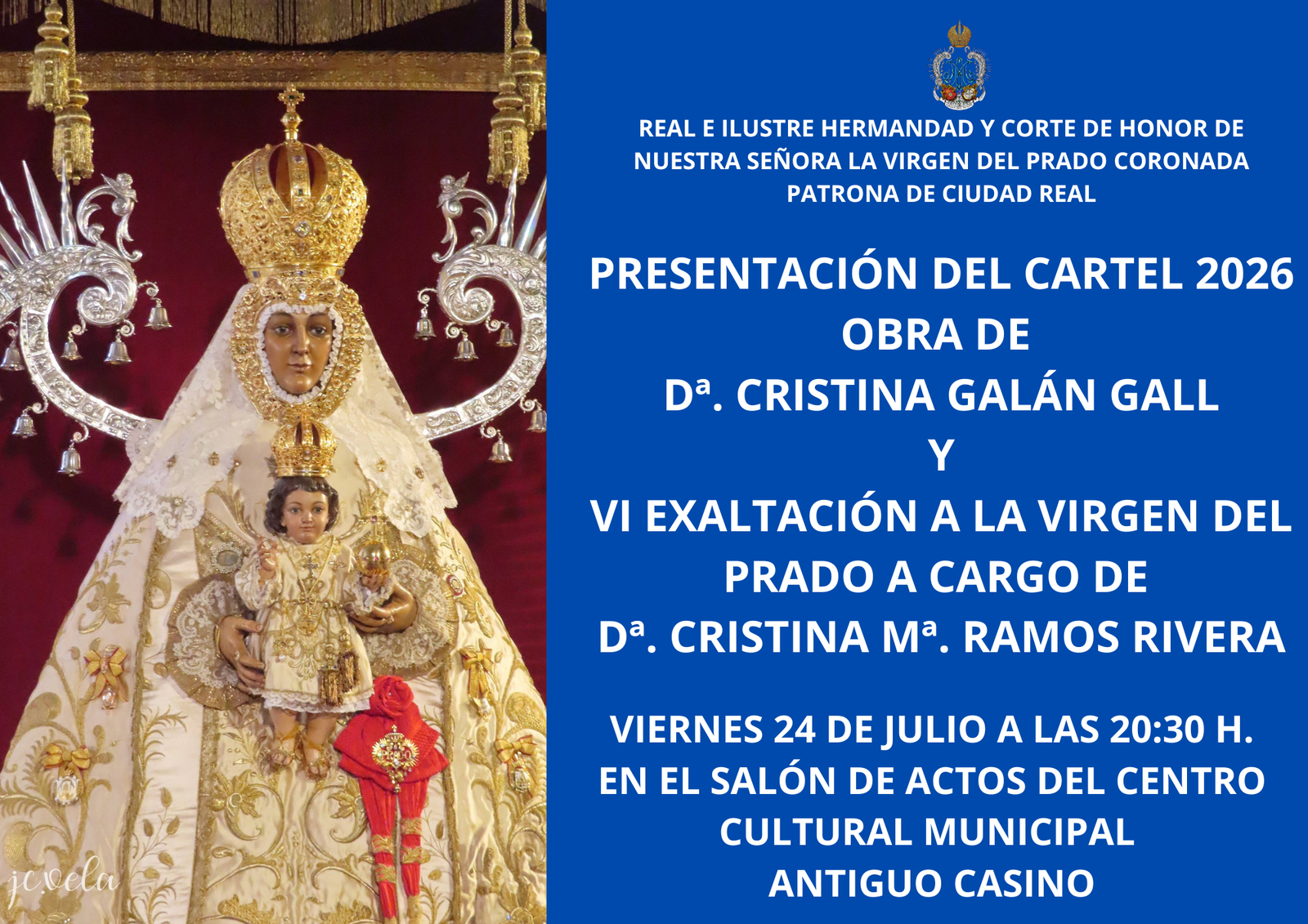 PRESENTACIÓN DEL CARTEL 2026 Y VI EXALTACIÓN A LA VIRGEN DEL PRADO