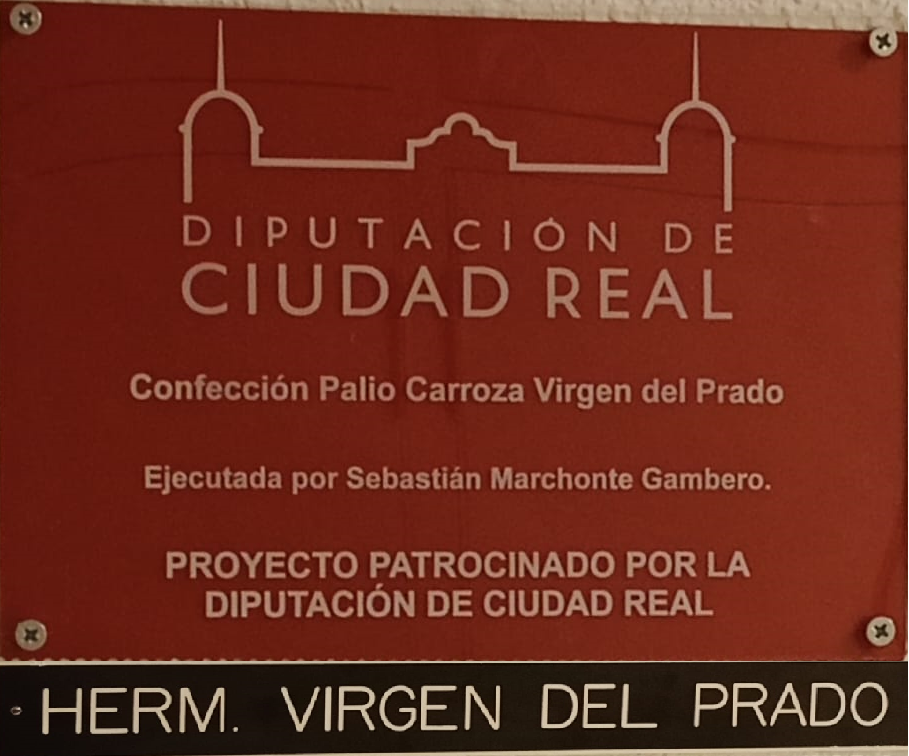 Proyecto patrocinado por la Diputación de Ciudad Real para la confección del palio de la carroza de la Virgen del Prado