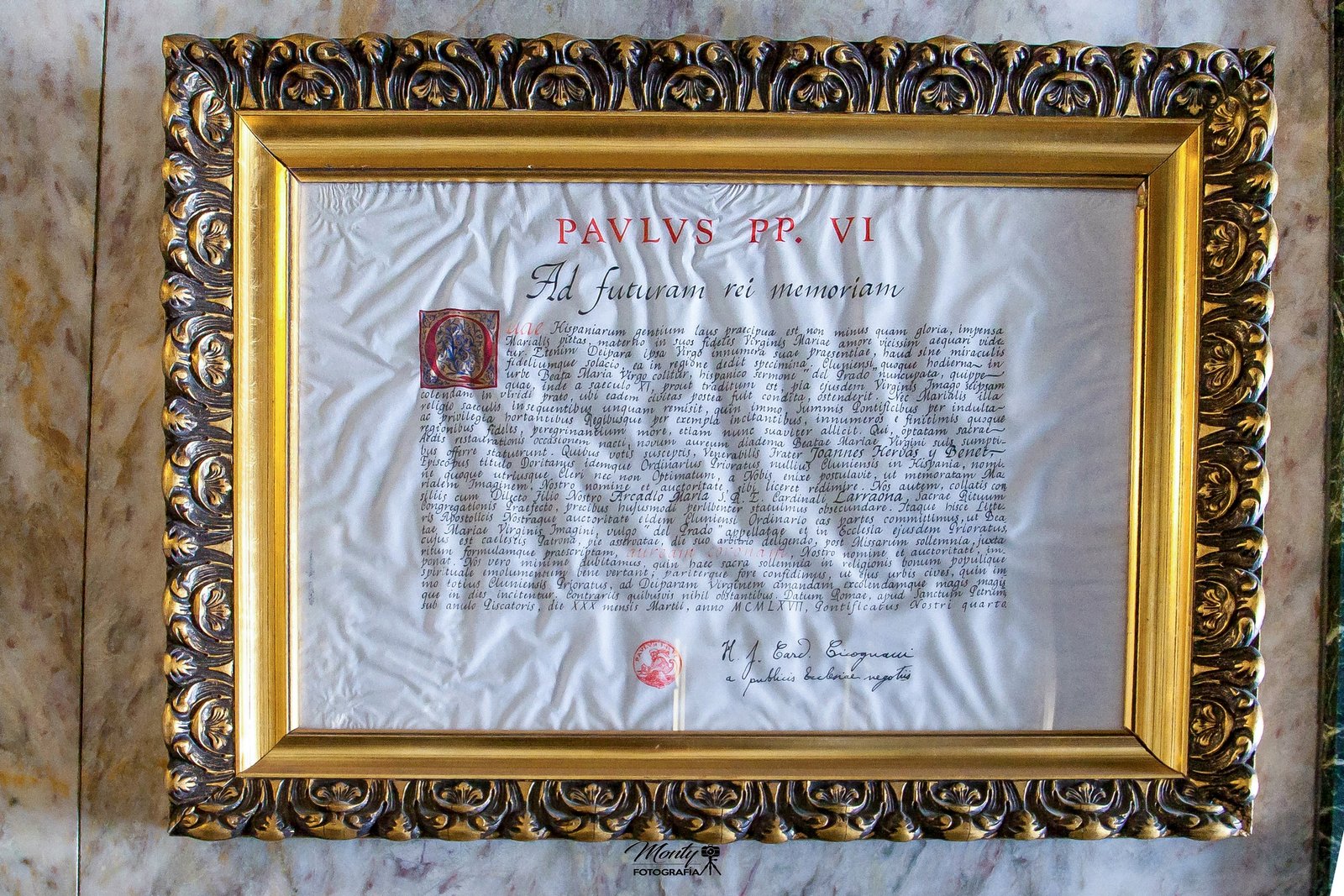 Bula de la Coronación Pontificia de la Virgen del Prado