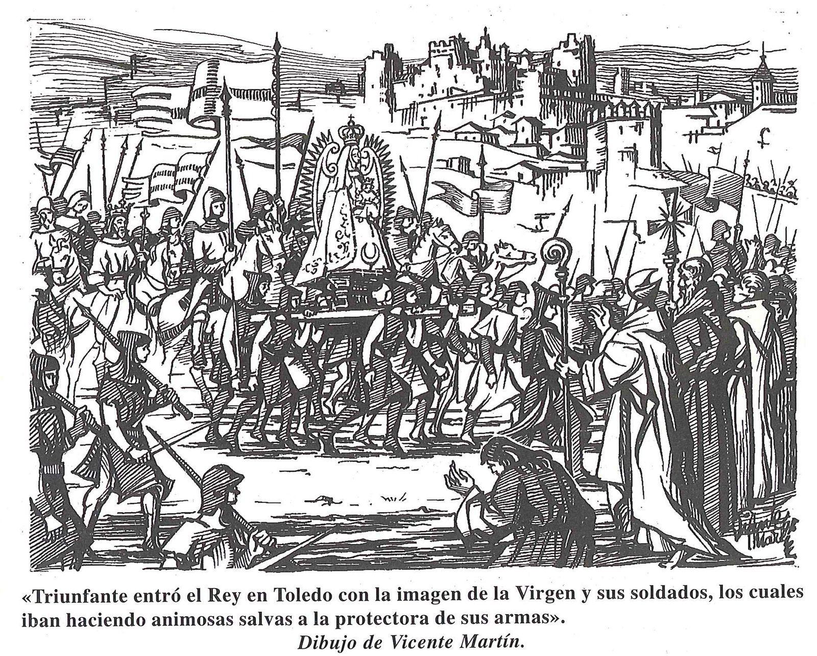 Representación histórica del traslado de la imagen