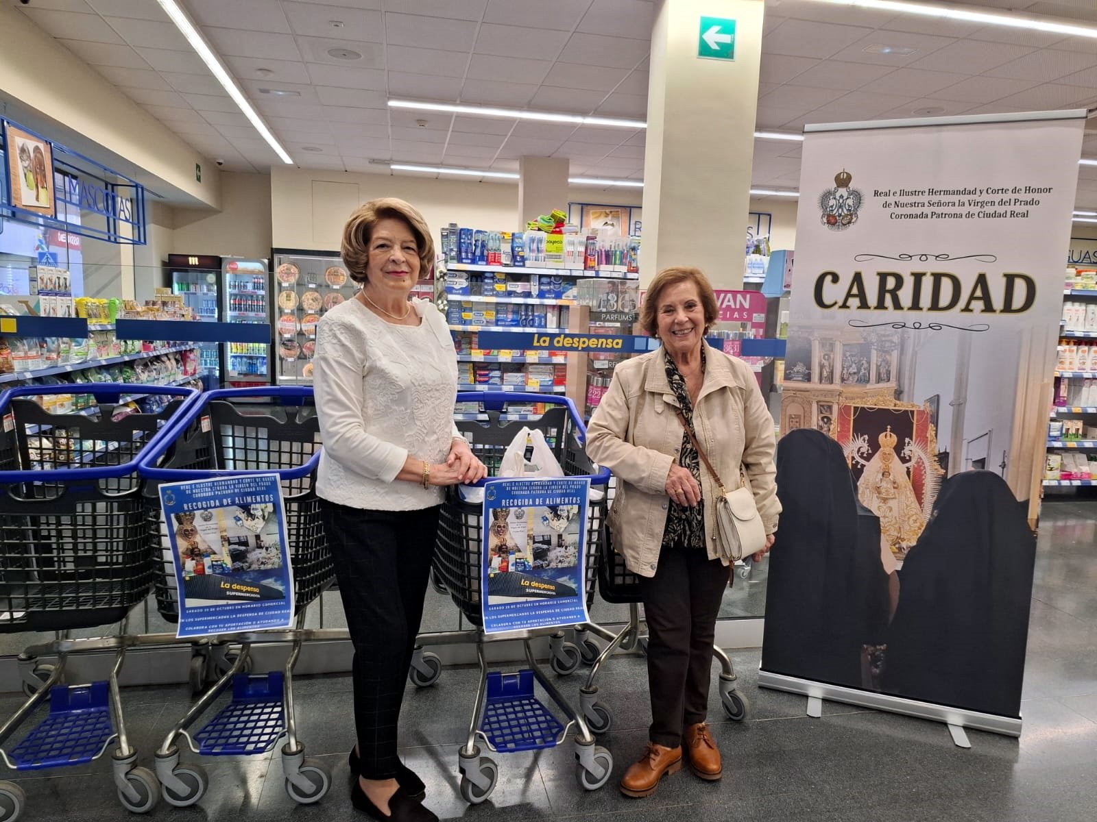 LA HERMANDAD DE LA VIRGEN DEL PRADO RECOGE 2100 KILOS DE ALIMENTOS EN LOS SUPERMERCADOS “LA DESPENSA” A FAVOR DE LAS HERMANA DE LA CRUZ